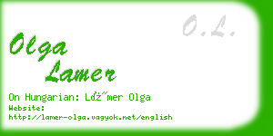 olga lamer business card